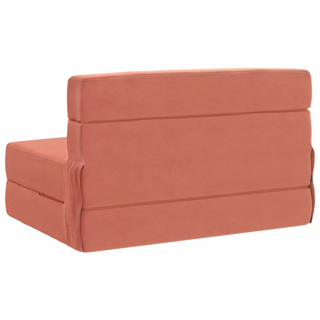 Divano Letto Pieghevole Rosso Arancio 70 x 72 x 60 cm Tessuto