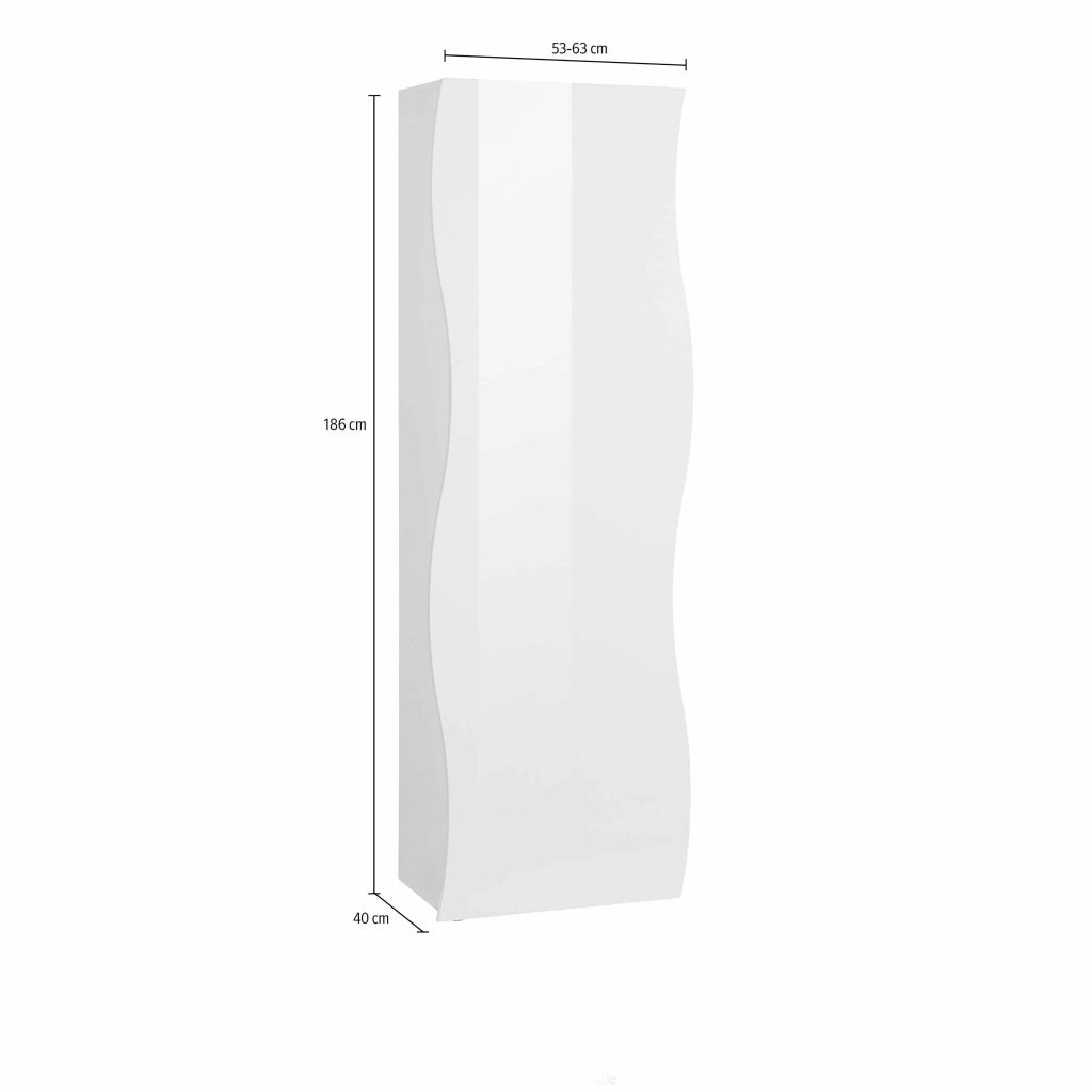Armadio 1 Anta Onda 63x40x187,2 cm Finitura in Melamina Cachemire