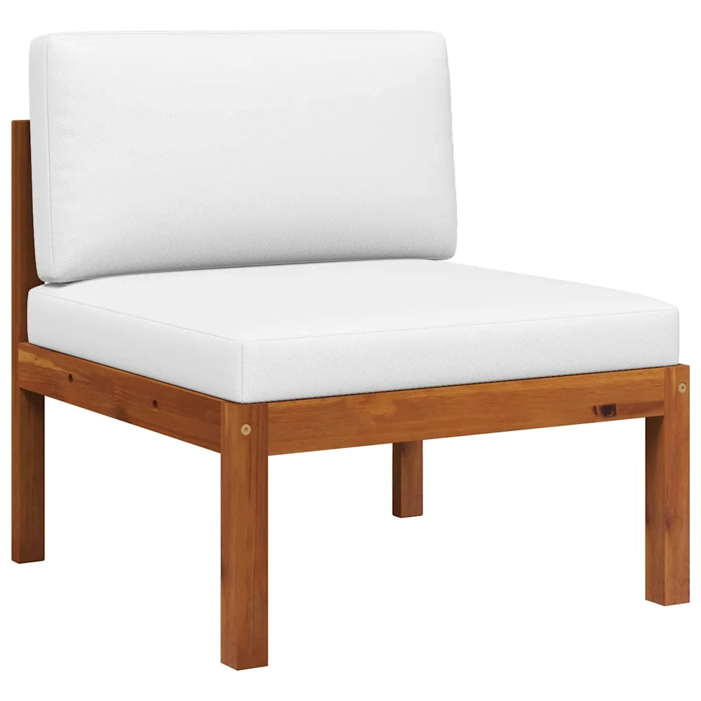 Salotto da Giardino-Set da giardino 2 pezzi con cuscini in legno di acacia e corda