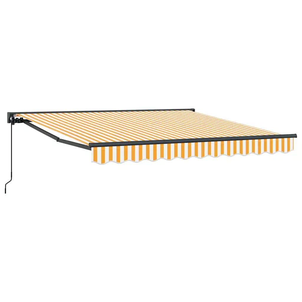 vidaXL Tenda Retrattile Giallo e Bianco 300x250 cm Tessuto