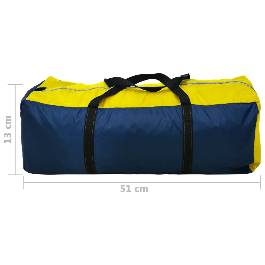 Tenda da Campeggio per 4 Persone Blu Marino/Giallo 90517