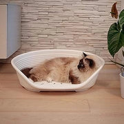LETTINO PER ANIMALI 'SIESTA DELUXE' N.6 - cm 70,5 x 52 x h.23,5 / bianco  - FERPLAST