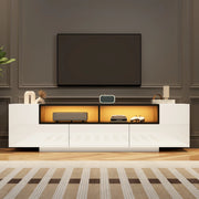 Mobile TV bianco lucido con LED, 180 x 40 x 48 cm