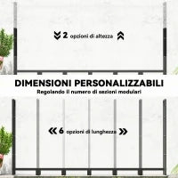 Legnaia da 0.8m³ Regolabile con Telo Impermeabile e Catene in Acciaio, 235x31x116 cm, Nero