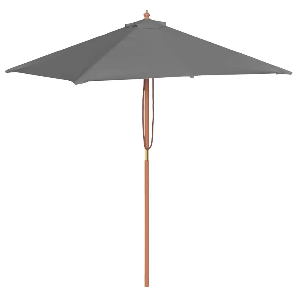 Ombrellone da Esterni con Palo in Legno 150x200 cm Antracite