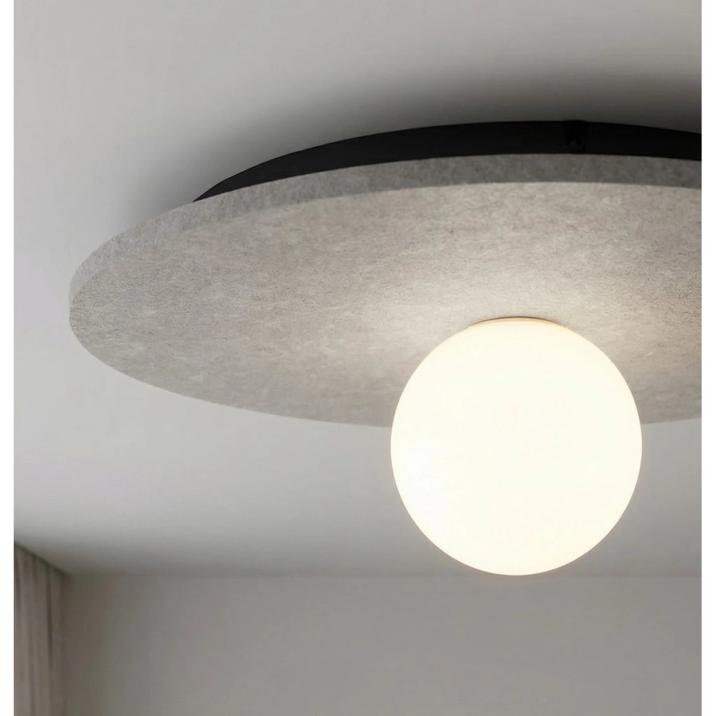 Lampada da soffitto CALMA in feltro grigio