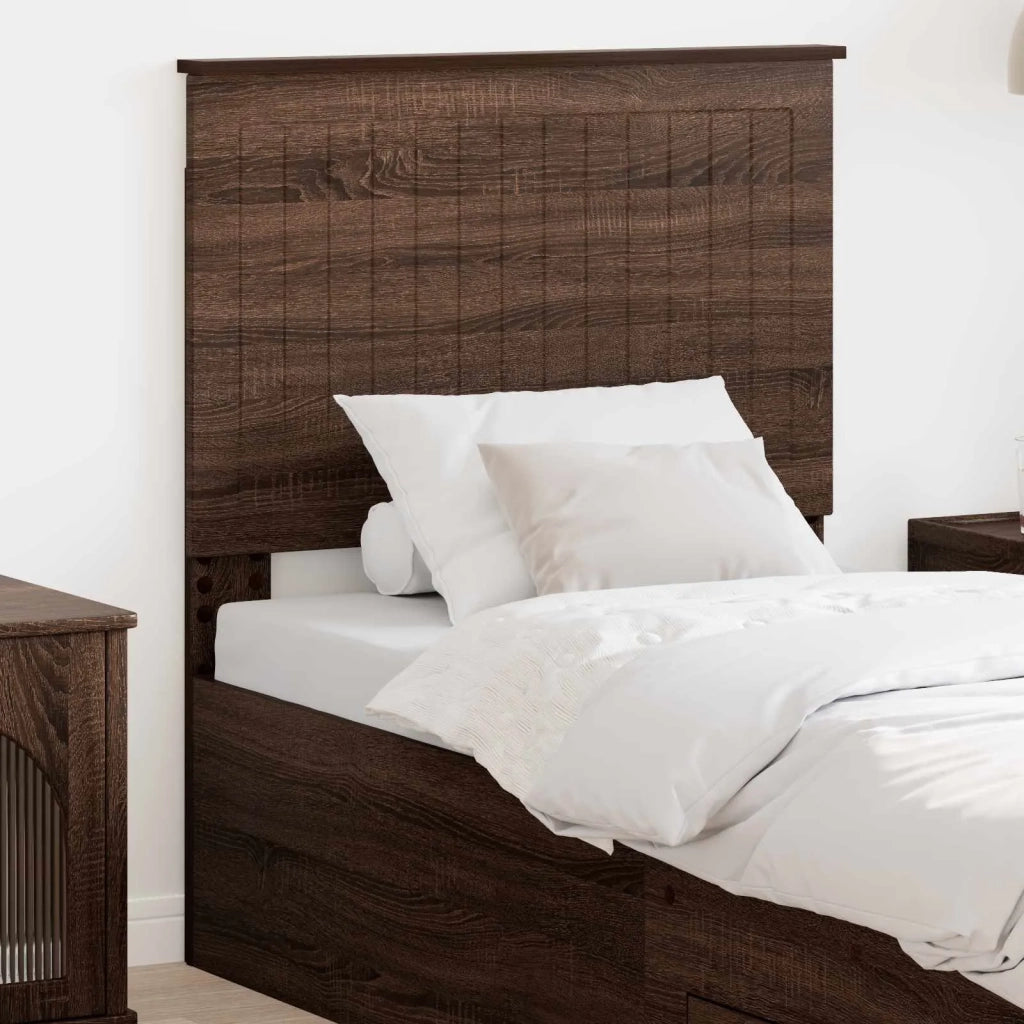 Testiera | Testata con Testiera | Testata Rovere Marrone 80 cm Legno multistrato