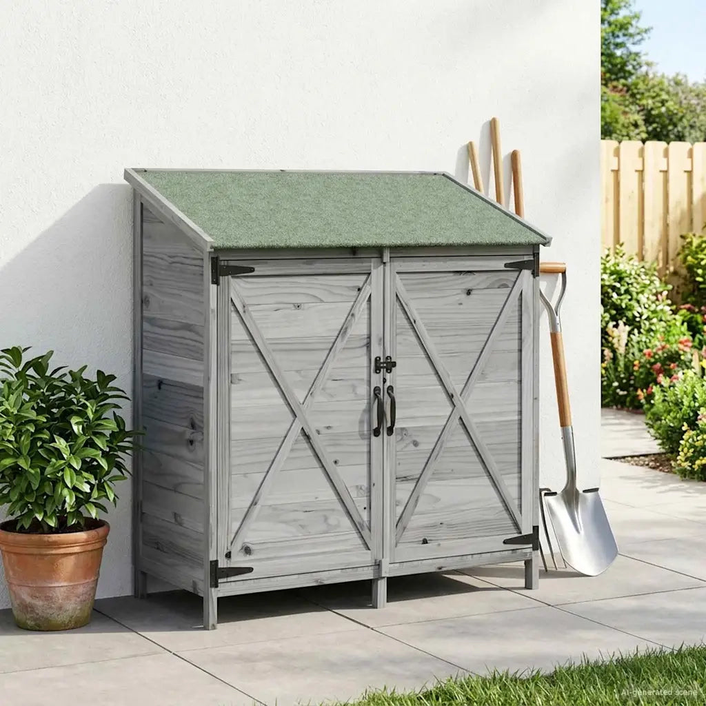 Capanno da Giardino Grigio 106 x 56 x 113,5 cm 42033474