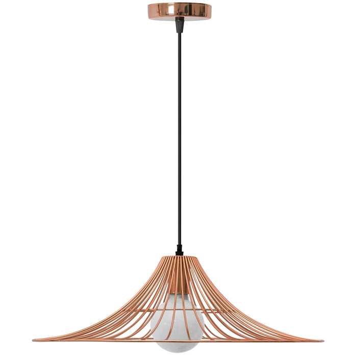 Lampada Da Soffitto Pensile Piatto Rotondo Loft Oro Rosa APP483-1CP