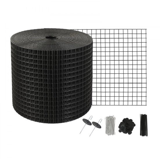 Veloce protezione per pannelli solari - Telaio 15,2 cm x 2,54 m - Distanza tra le maglie 1,27 cm - 60 Clip di fissaggio in acciaio inox - Rivestimento antiruggine in PVC - Protezione contro uccelli e passeri.