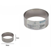 Trade Shop - Set 12 Pezzi Formina Forme Stampi Per Dolci Torte Biscotti Rotonde 10x4 Cm 60418 -