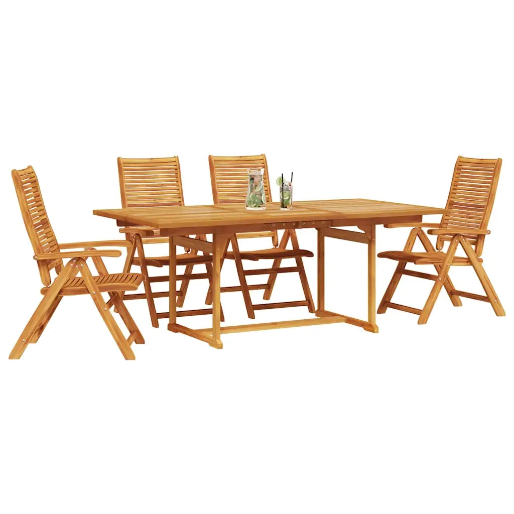 Set da Pranzo per Giardino 5 pcs Marrone 3375716