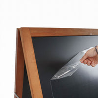 Lavagna a Cavalletto Magnetica 59x119 cm Cornice in Legno di Faggio Dark Wood