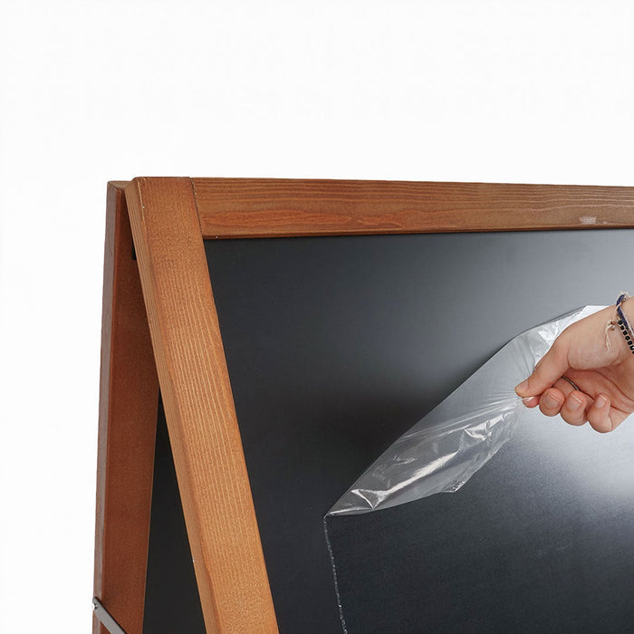 Lavagna a Cavalletto Magnetica 59x119 cm Cornice in Legno di Faggio Dark Wood