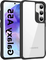 Copertura premium per Samsung Galaxy A55 5G - Translucido nero - Anti-glare - Resistente agli urti e alle abrasioni