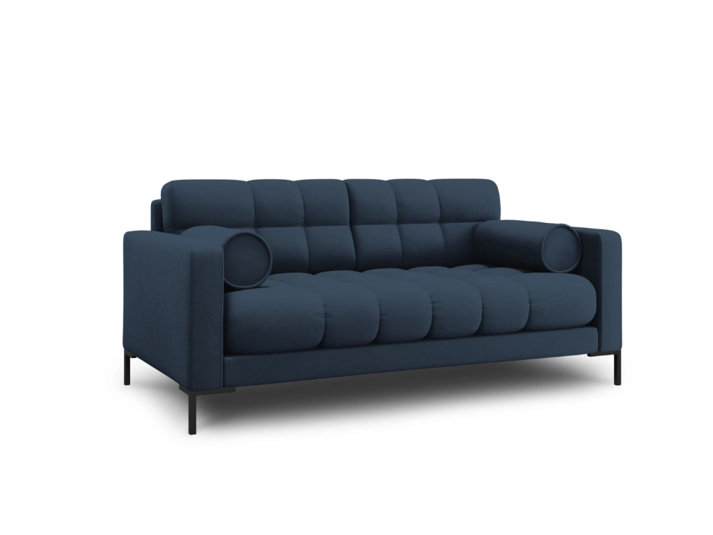 Cosmopolitan Design - Divano "Bali" 2 posti in tessuto strutturato blu 