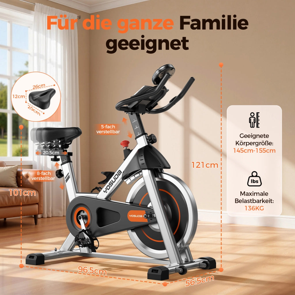 Ciclismo indoor ¨C YOSUDA ¨C Bianco con monitor LCD e tablet holder