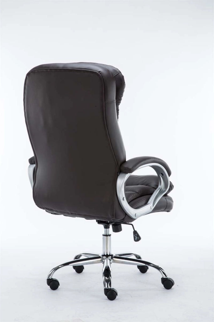 Sedia ufficio XXL Vancouver in similpelle marrone