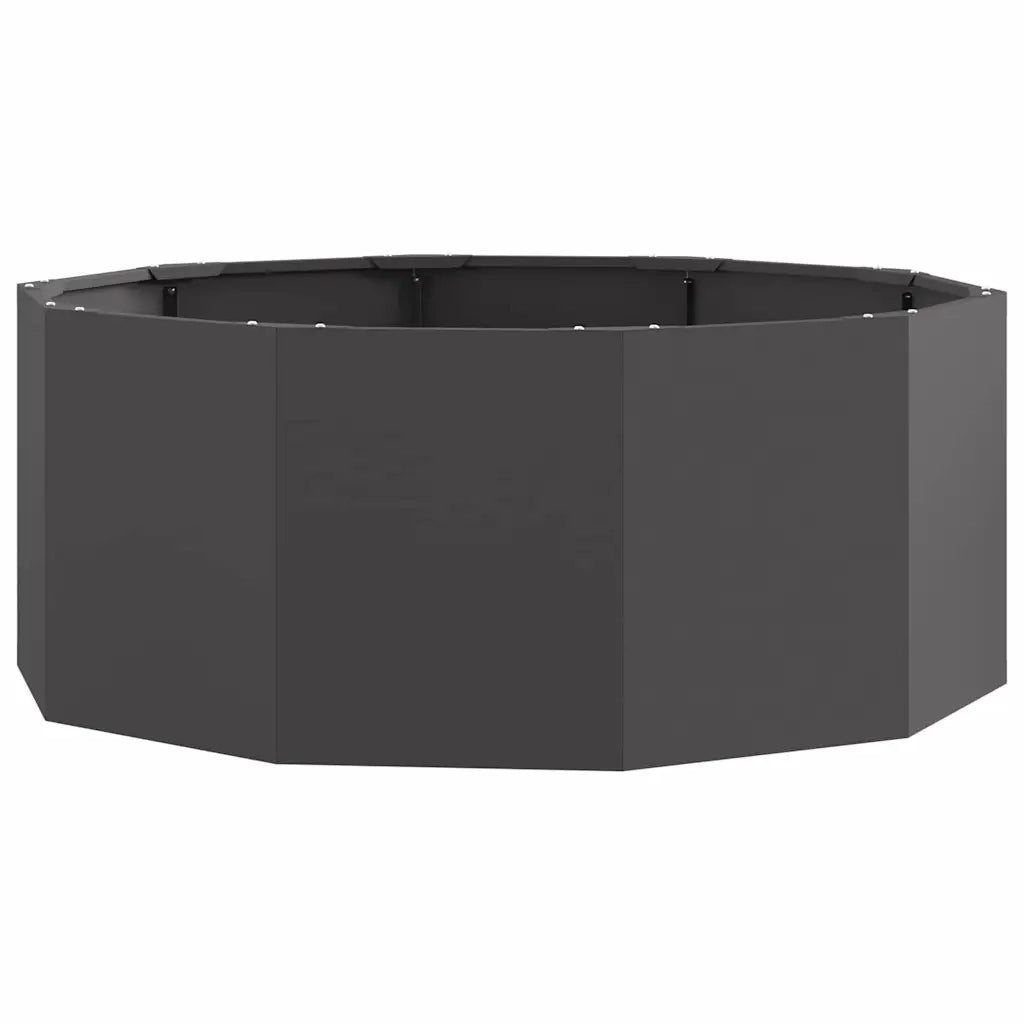 Fioriera-Vaso da Esterno-Contenitore per Piante Nero 90 x 90 x 35 cm Acciaio