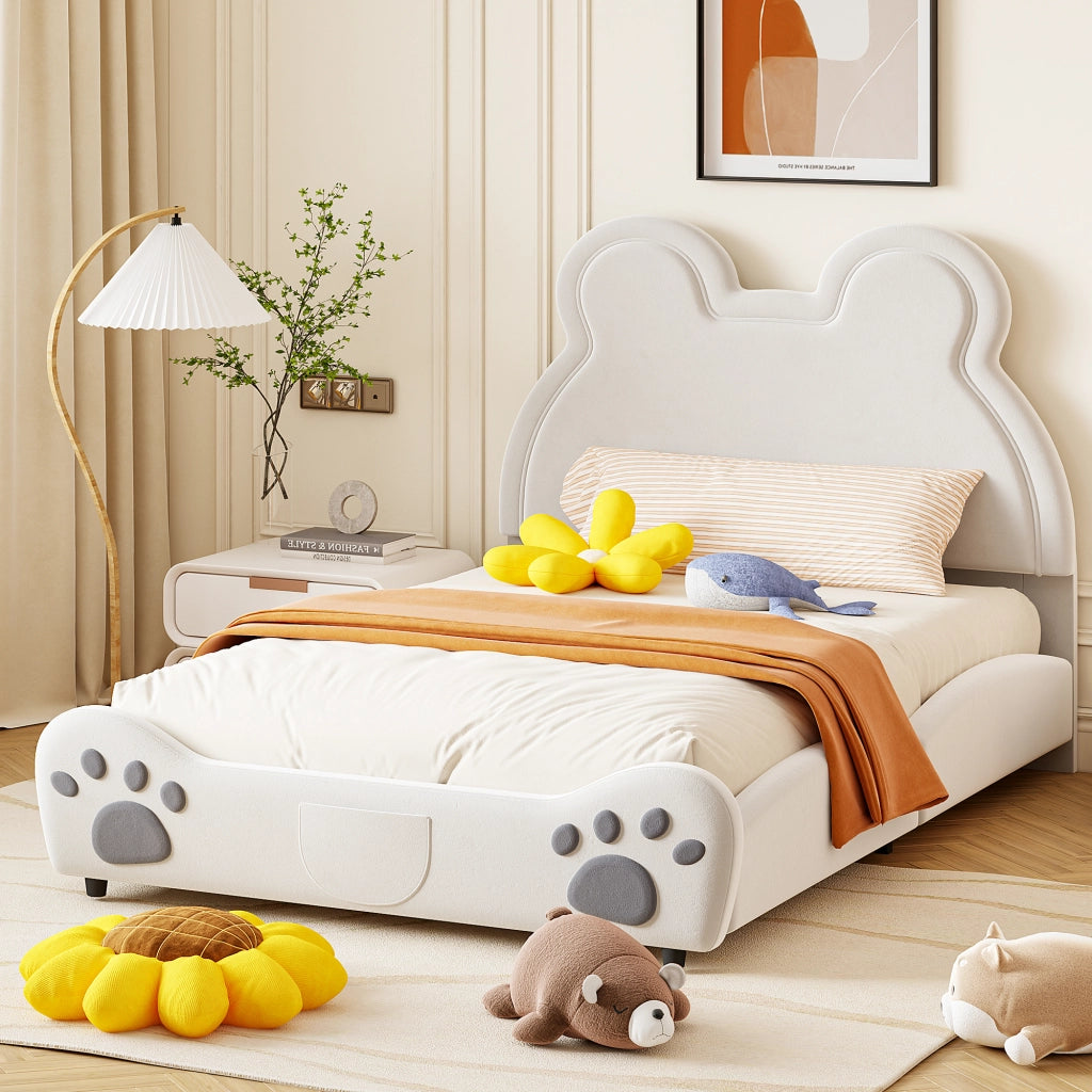 letto imbottito velluto bianco 140 x 200 cm