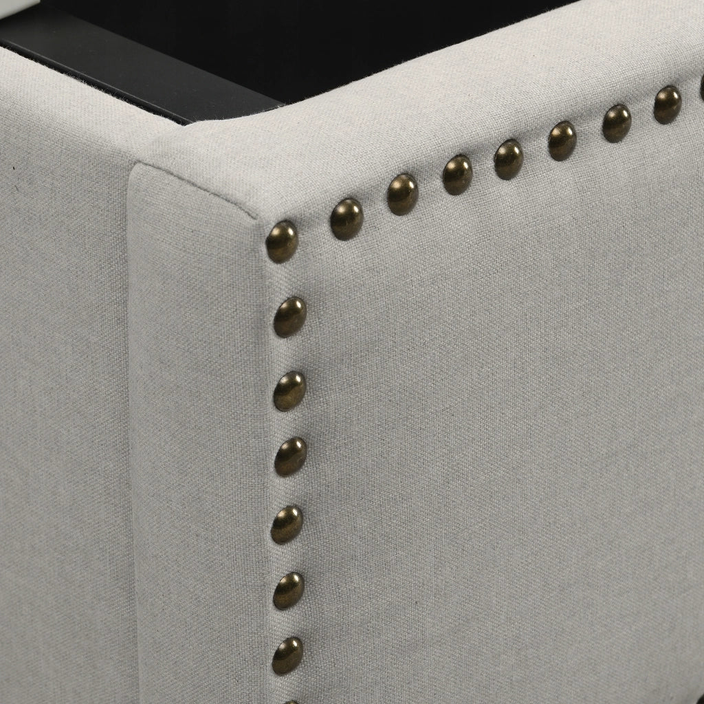 Letto con contenitore - Xylo - 160x200cm - Meccanismo a gas - Colore grigio chiaro