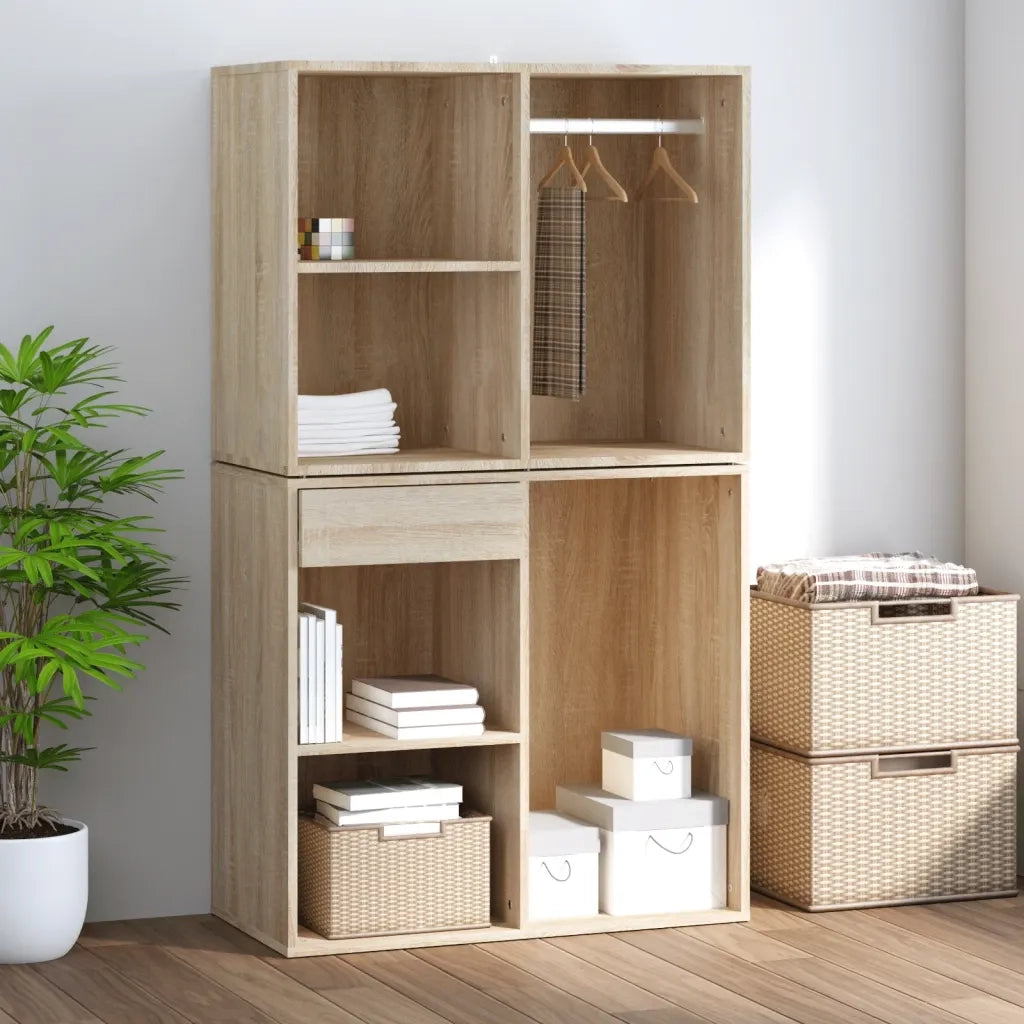 Armadietto Cosmetici Rovere Sonoma 80x40x65cm Legno Multistrato CFW8687686