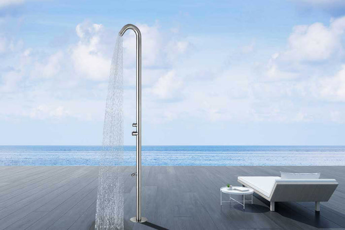 Doccia da Esterno Giardino Miscelatore e Lavapiedi Sined Quartu Inox