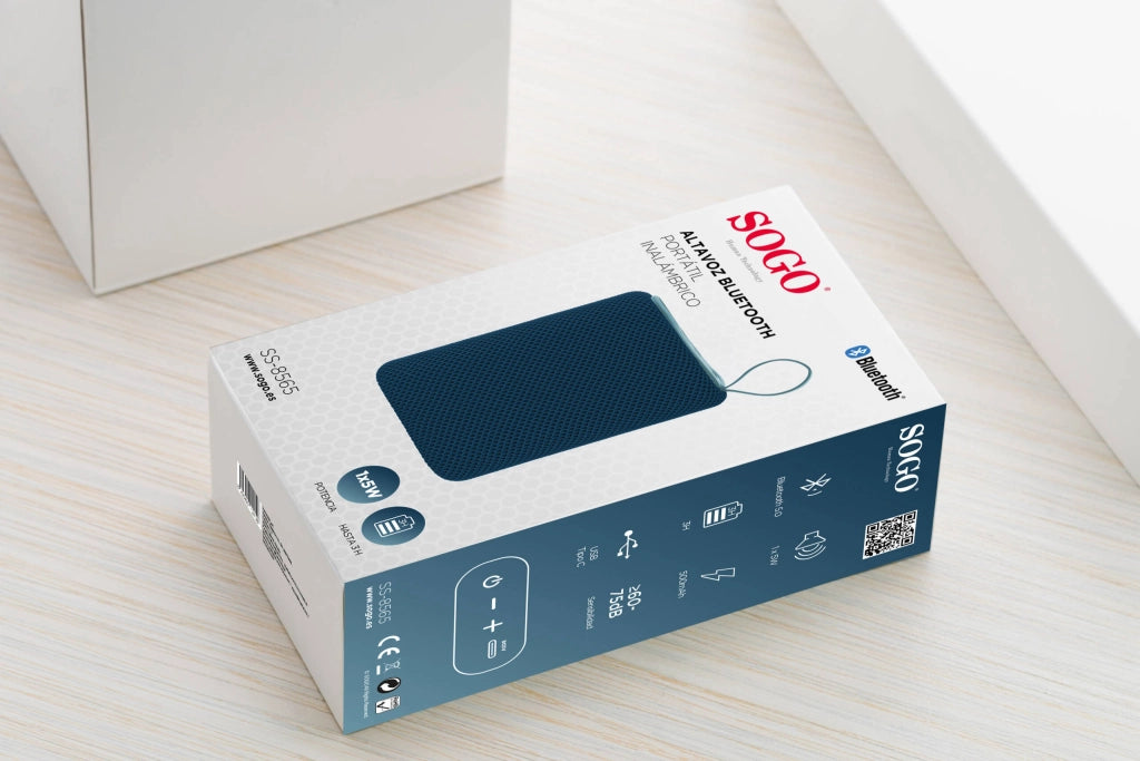 Altoparlante Bluetooth portatile 5W, batteria 500mAh, autonomia 3 ore, cassa wireless con manico in silicone - SOGO