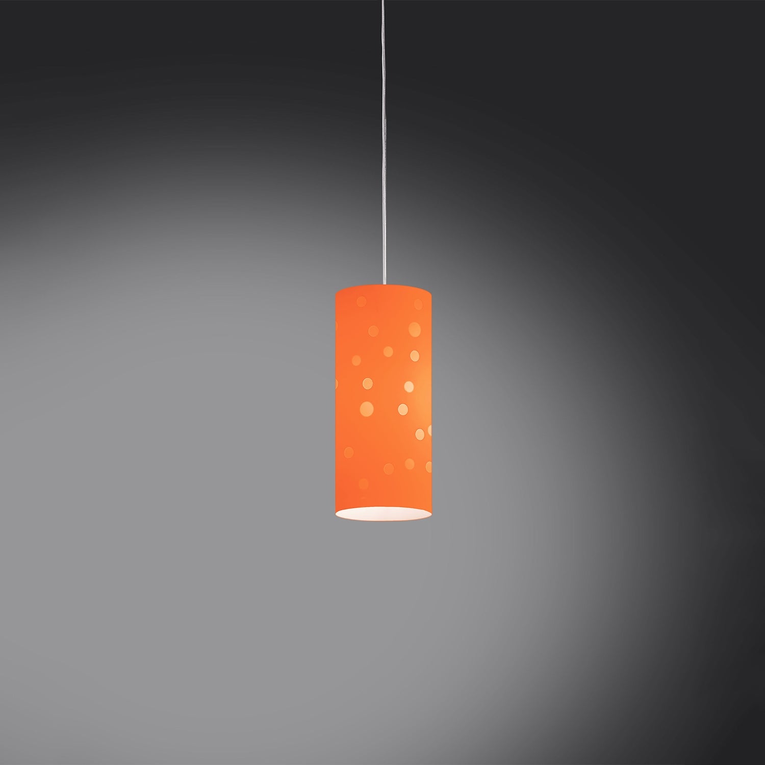 Sospensione Moderna Pois Polilux ® Arancione Materie Plastiche Bianco 1 Luce E27