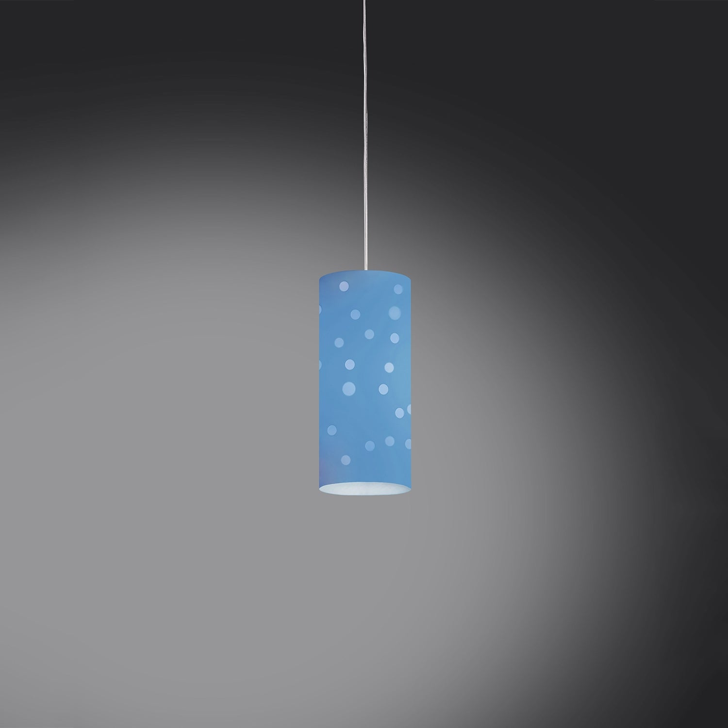 Sospensione Moderna Pois Polilux ® Blu Pastello 1 Luce E27