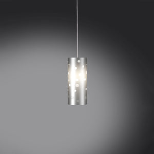 Sospensione Moderna Pois Polilux ® Argento Materie Plastiche Bianco 1 Luce E27