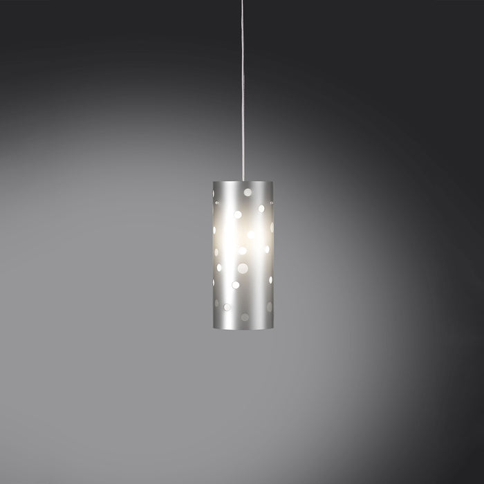 Sospensione Moderna Pois Polilux ® Argento Materie Plastiche Bianco 1 Luce E27