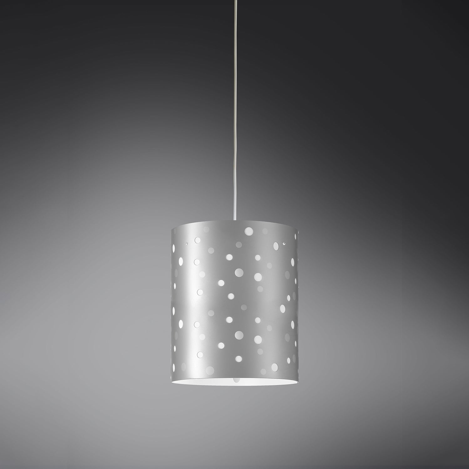 Sospensione Moderna Pois Polilux ® Argento 1 Luce E27 D27Cm