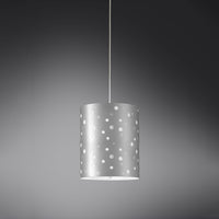 Sospensione Moderna Pois Polilux ® Argento 1 Luce E27 D27Cm