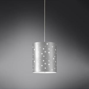 Sospensione Moderna Pois Polilux ® Argento 1 Luce E27 D27Cm