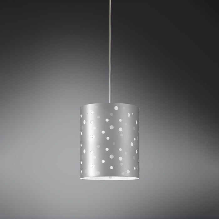 Sospensione Moderna Pois Polilux ® Argento 1 Luce E27 D27Cm
