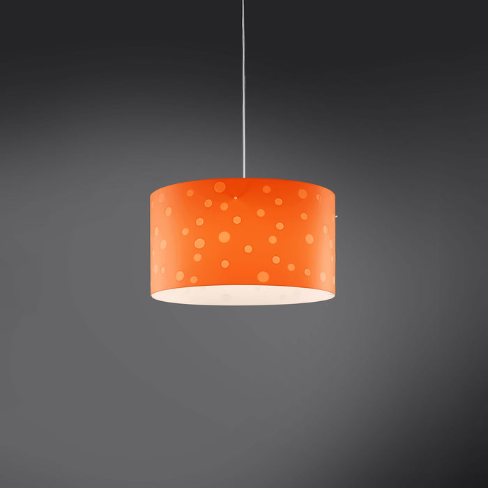 Lampadario Moderno Pois Polilux ® Arancione Materie Plastiche Bianco 3 Luci E27