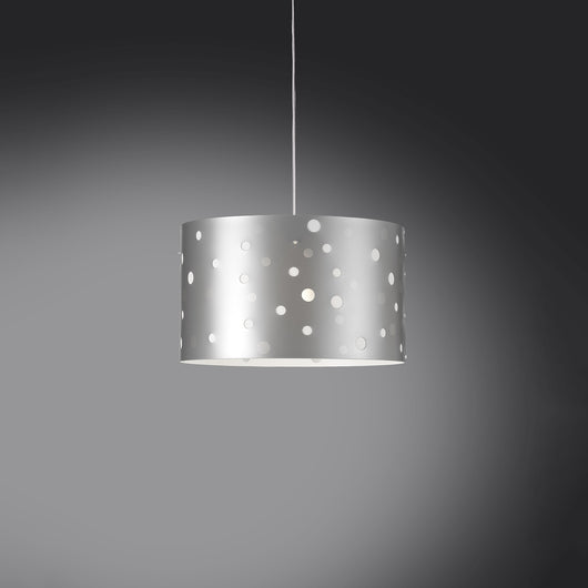 Lampadario Moderno Pois Polilux ® Argento Materie Plastiche Bianco 5 Luci E27