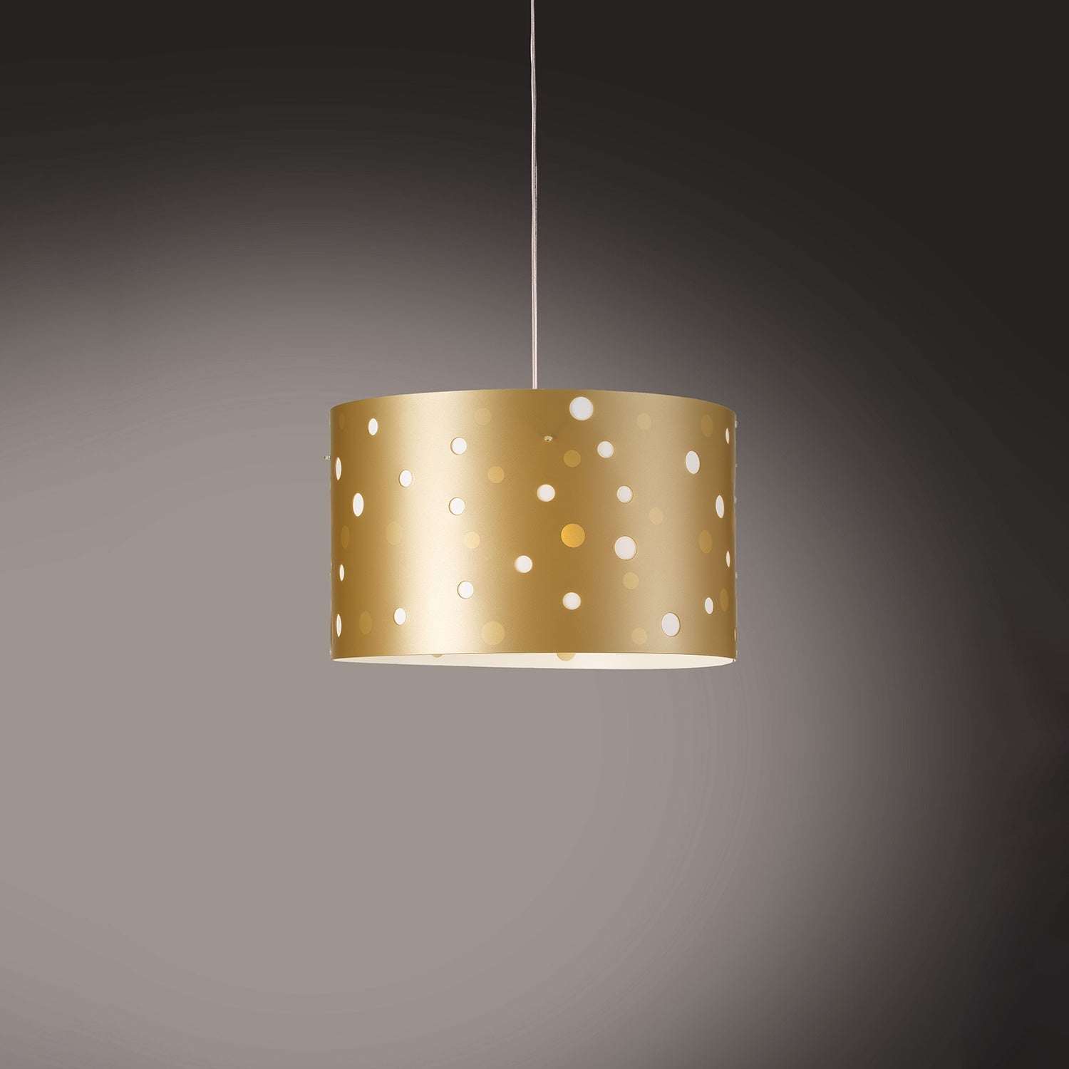 Sospensione Moderna Pois Polilux ® New Gold 1 Luce E27 D40Cm
