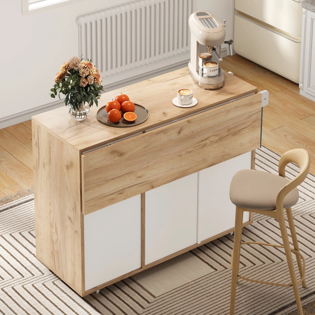 Carrello servizio moderno - Zephmum - 360¡ã rotelle - Cassetti, ante e scaffali aperti