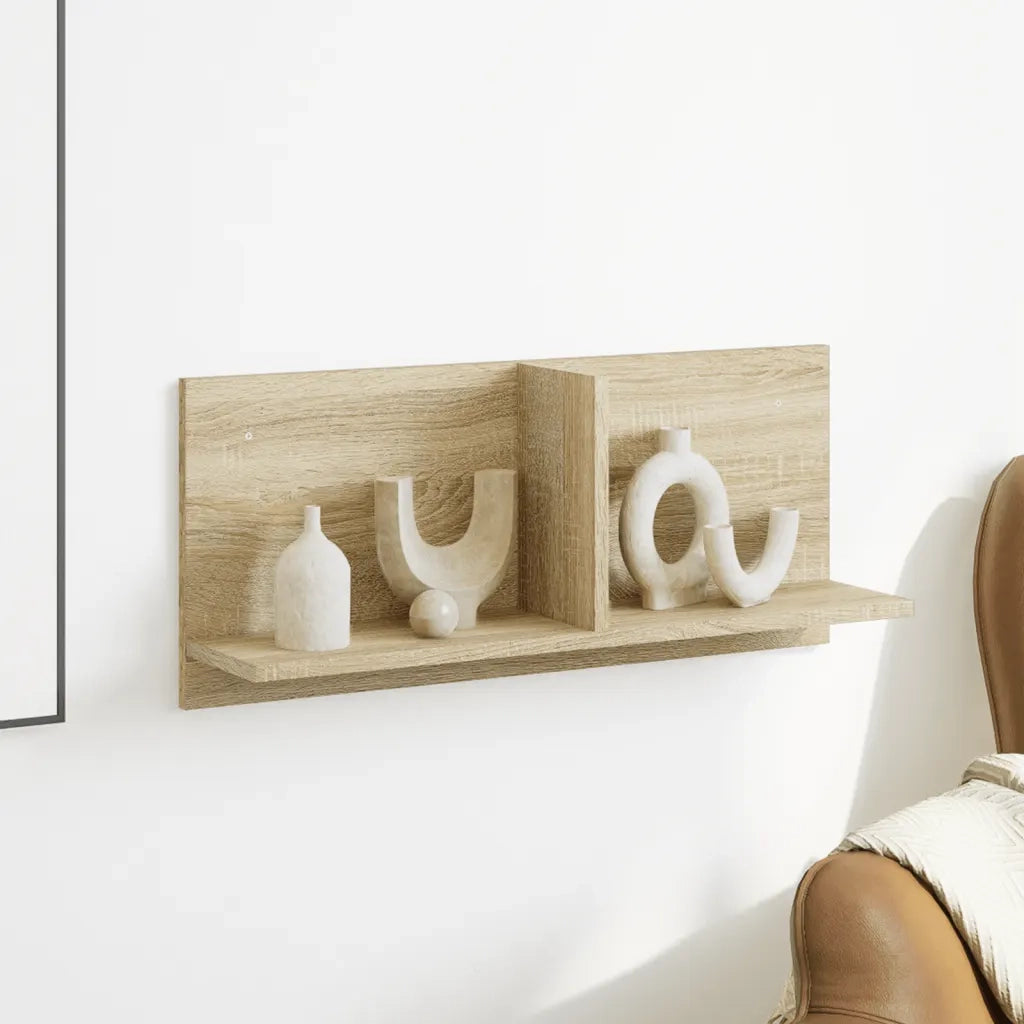 vidaXL Mobile a Parete 70x16,5x30cm Rovere Sonoma in Legno Multistrato