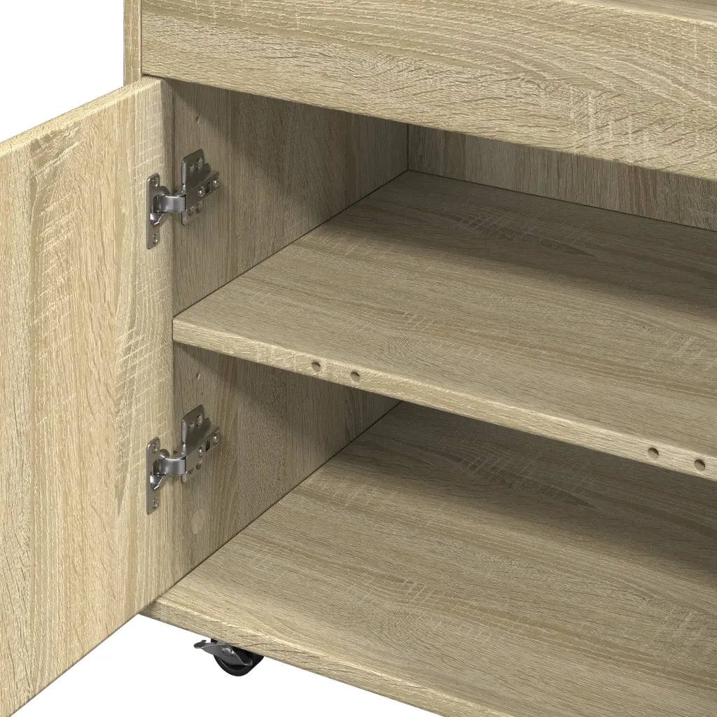 vidaXL Carrello Bar Rovere Sonoma 60x39,5x89 cm in Legno Multistrato