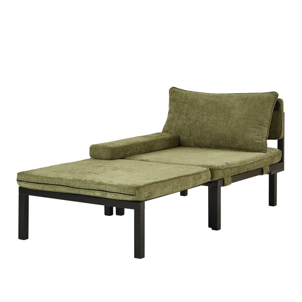 Divano Letto Singolo Pieghevole con Cuscino e Porte USB ¨C MINIMAL ¨C Verde