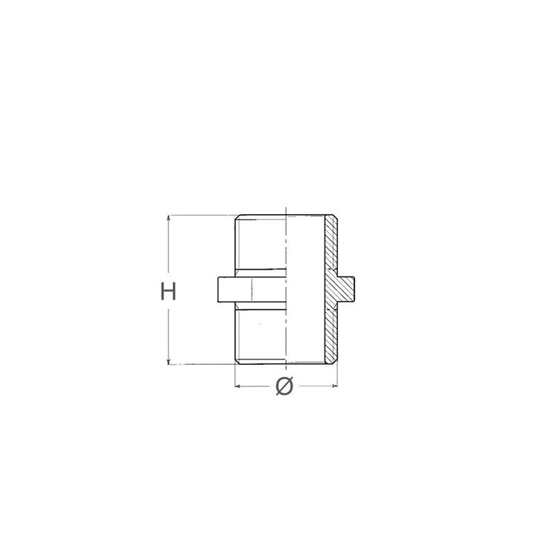 NIPLESS RIDOTTO M-M DA 3/8 A 1/4 BRASS NIPLESS M-M FROM 3'TO 2'1/2