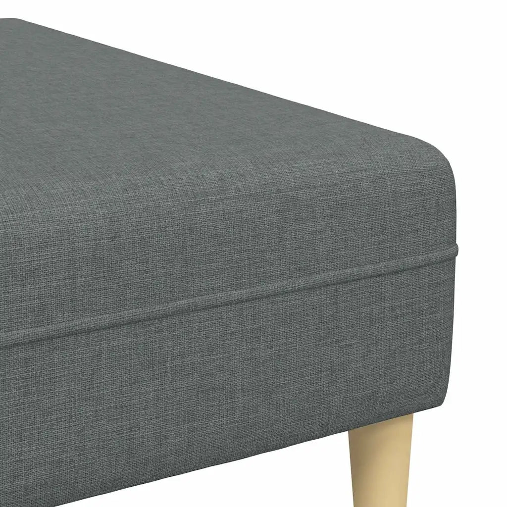 Divano in tessuto con cuscino 3 pcs Grigio scuro 208 cm Tessuto