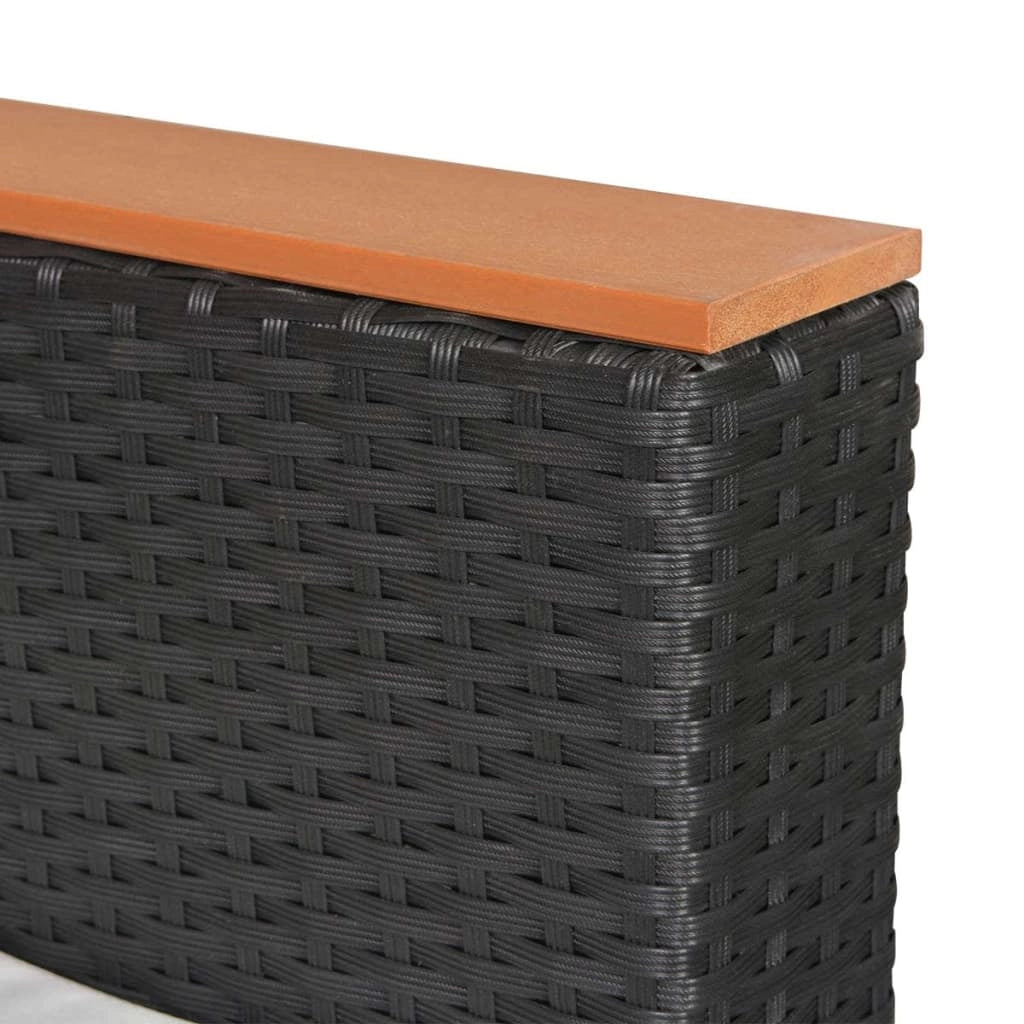Set mobili da giardino set di mobili da esterno 5 pezzi con cuscini polyrattan nero 02_0016492