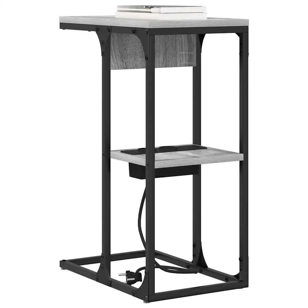 vidaXL Comodino Grigio sonoma 41.5 x 26 x 60.5 cm Legno multistrato