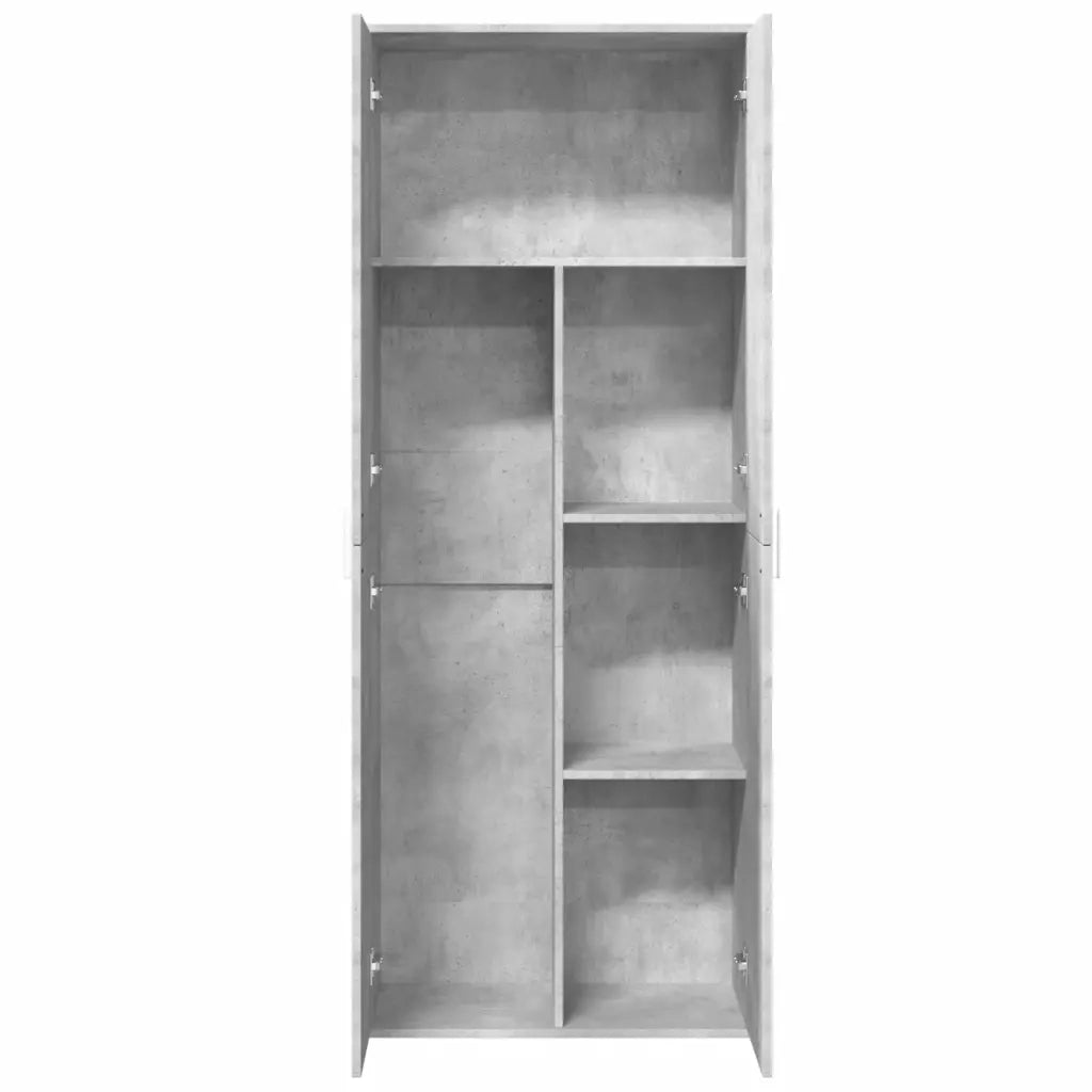 vidaXL Credenza Grigio Cemento 70x35x180 cm in Legno Multistrato