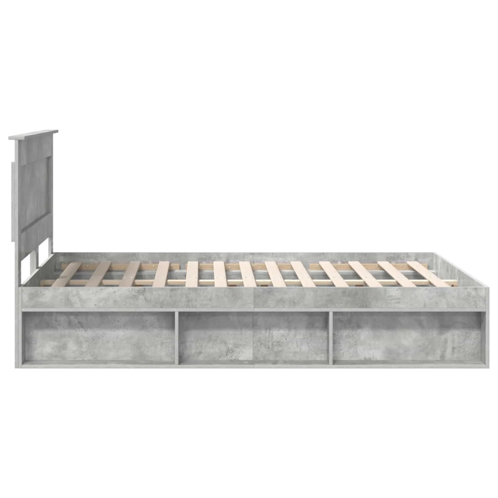 Struttura del letto Calcestruzzo 140 x 190 cm Pino massello 3410083