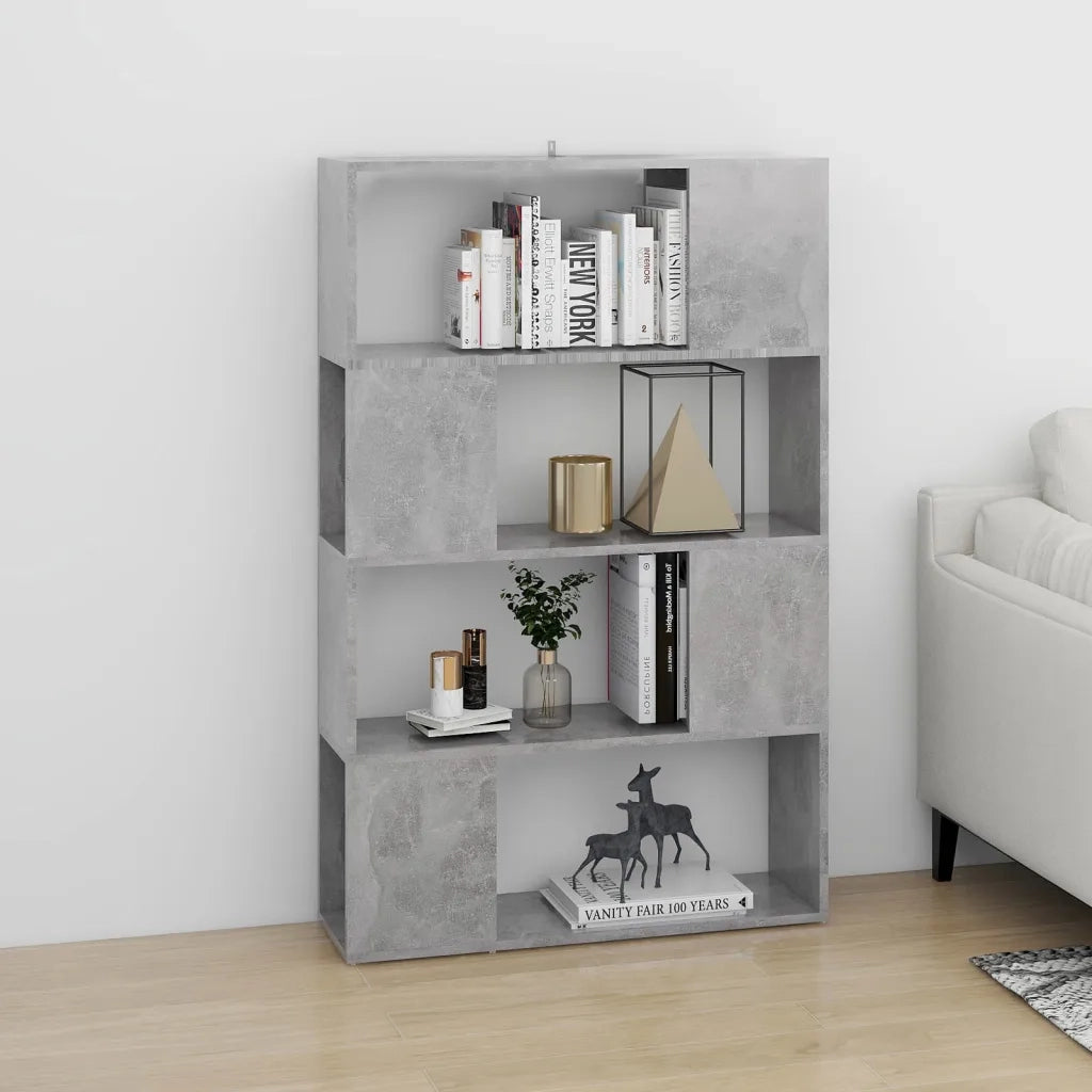 Libreria/Divisorio Grigio Cemento 80x24x124,5 cm in Truciolato 809138